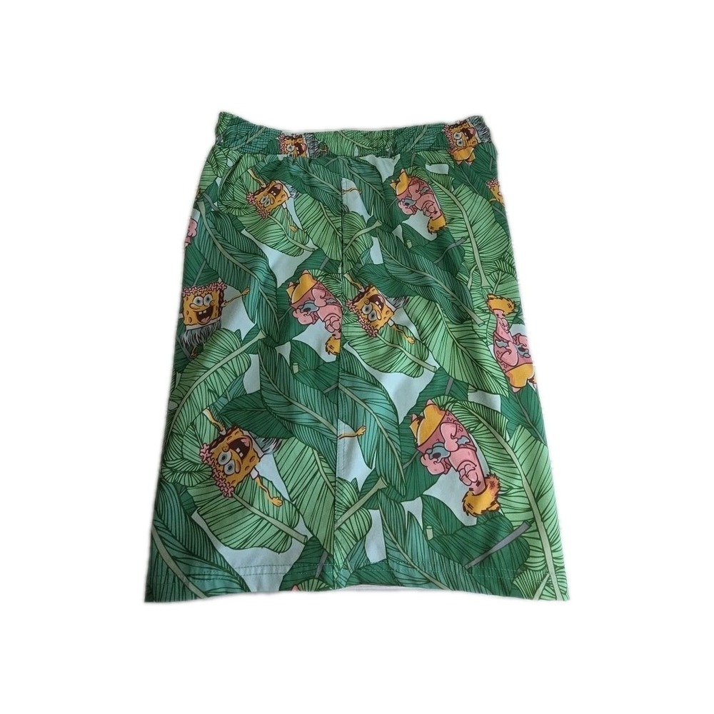 Men's Sponge Bob Size 3XL Cartoon Graphic Swim Shorts Beach Lined Trunks